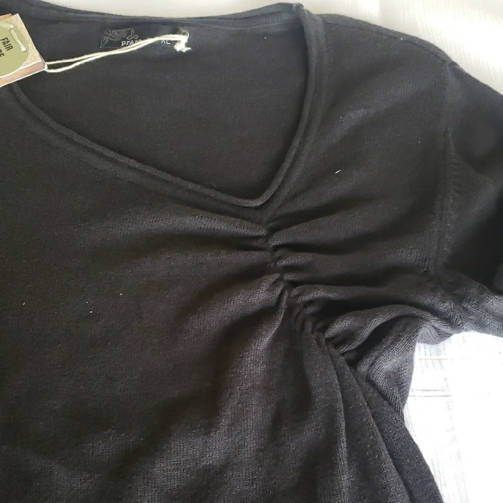 Prana 100% Organic Cotton Charcoal Knit Top,zise Xl. - Picture 4 of 10